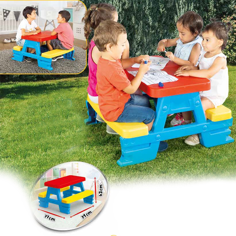 Masa cu bancute copii, multicolora,7Toys