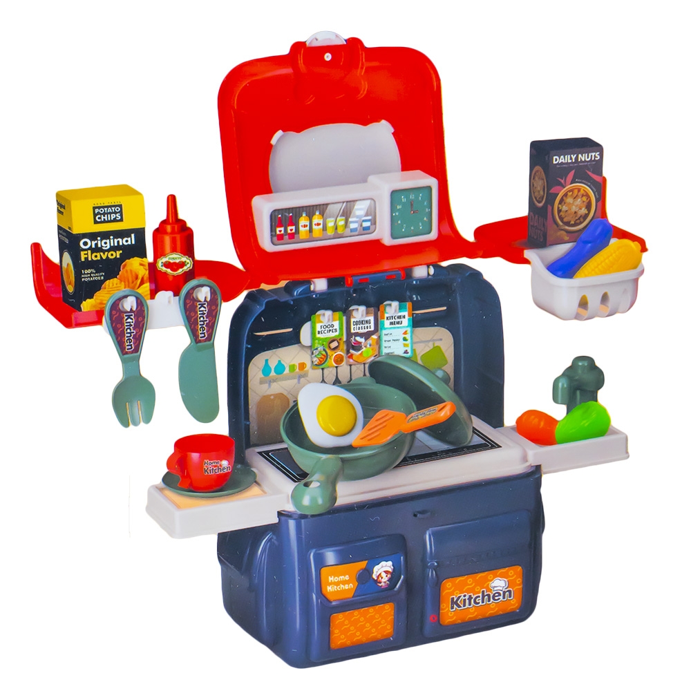Play set bucatarie in ghiozdan, 42 piese, 7Toys