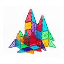 Magna-Tiles Clear Colors, set magnetic 32 piese, 7Toys