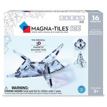 Magna-Tiles ICE Transparent - set magnetic (16 piese), 7Toys
