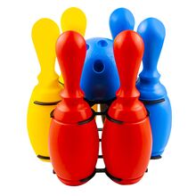 Set Bowling 6 Piese, minge si suport, 7Toys