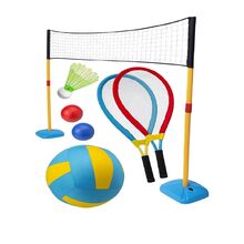 Set sport 3 in 1, volei, badminton si tenis, 7Toys