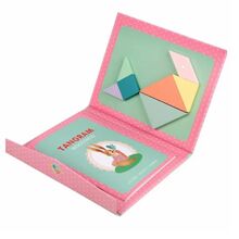 Joc tangram si puzzle cu piese magnetice, 7Toys