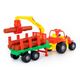 Tractor cu remorca si lemne 47x13x20 cm, 7Toys