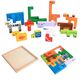 Joc Tetris Animale din Lemn 3D, 7Toys
